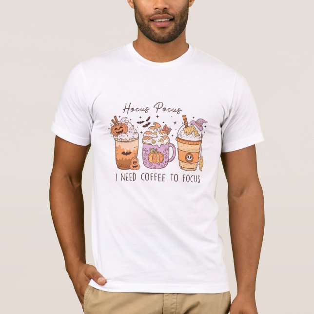 Camiseta 3 Café de Halloween Retro, Bolso de Hocus Frappucc (Frente)