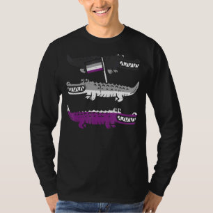 Camiseta 3 Crocodilos Asexuais Sinalizador De Orgulho Ace H