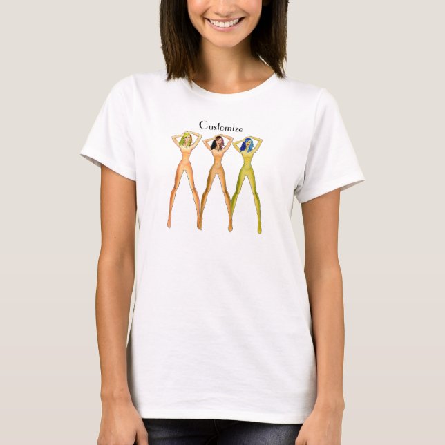 Camiseta 3 damas de pernas longas em pé Thunder_Cove (Frente)