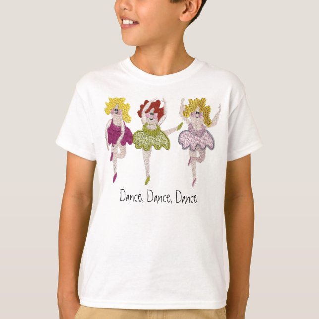 Camiseta 3 dançarinos de balé (Frente)