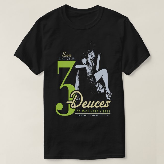 Camiseta 3 Deuces Jazz Club (Frente do Design)