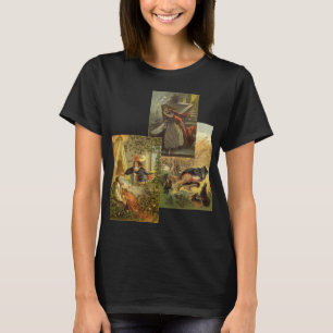 Camiseta 3 diferentes Contos de Fadas Vitorianos Antigos