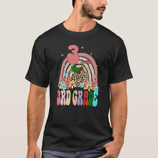 Camiseta 3 é para Professor da 3ª Série Arco-íris Psicodéli (Frente)
