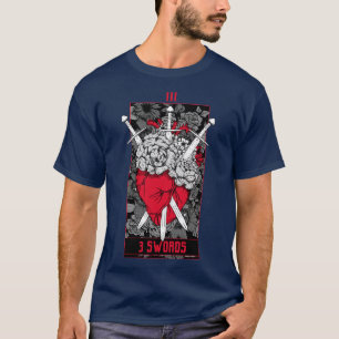 Camiseta 3 Espadas Tarot d Vermelho