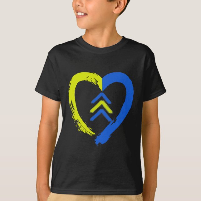 Camiseta 3 Flechas Coração Amor Conscientização Síndrome de (Frente)