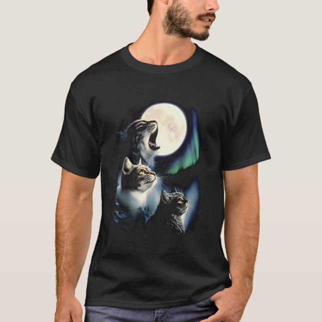 Camiseta 3 Gatos Lua (Frente)