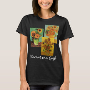 Camiseta 3 Girassóis diferentes por Vincent van Gogh