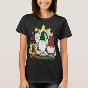 Camiseta 3 Gnomos Felizes de Natal Sueco Deus Jul Nórdico X