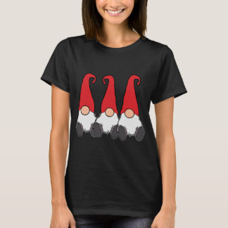 Camiseta 3 Gnomos Nórdicos Tomte de inverno Nisse Red Hats