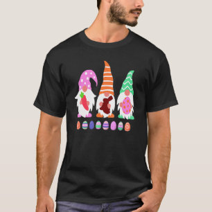 Camiseta 3 Gnomos Páscoas Pastel Primavera Bunny 1