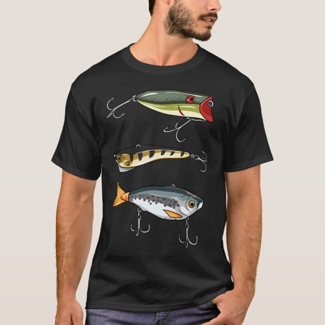 Camiseta 3 Iscas de Pesca (Frente)