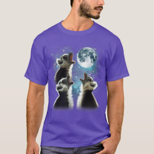 Camiseta 3 Lêmures Lêmure Uivando Cabeça Presentes Engraçad