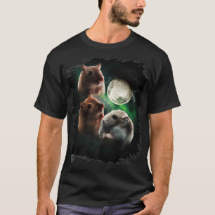 Camiseta 3 Lobos da Lua de Hamster Hamsters Howling