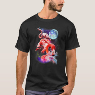 Camiseta 3 Lua Flamingo Wading Animal Graphic Bird