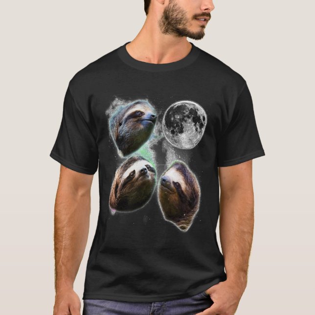 Camiseta 3 Lua Leve Três Lobos Lua Engraçado Paródia (Frente)
