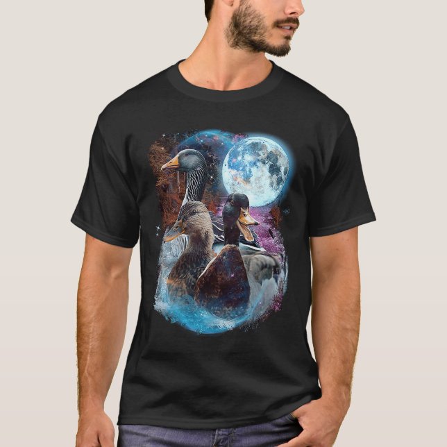 Camiseta 3 Lua Pato Patinho Ave Animal (Frente)