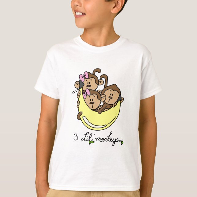 Camiseta 3 macacos-Camiseta e presentes (Frente)