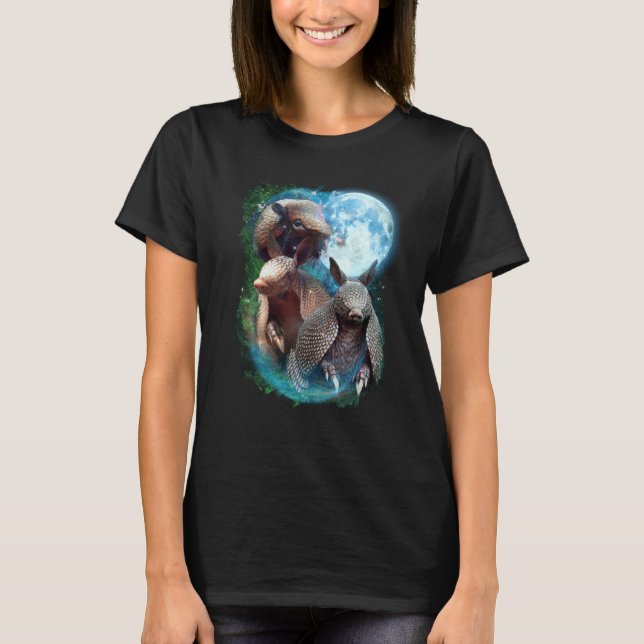 Camiseta 3 Moon Armadillo Anteater Animal (Frente)