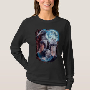 Camiseta 3 Moon Bico-de-sapato Ave Perna-longa Animal