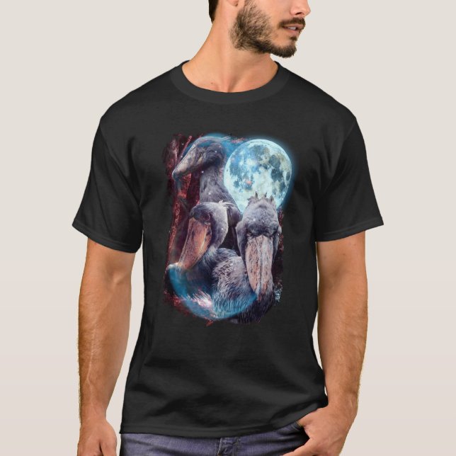 Camiseta 3 Moon Shoebill Wading Bird Animal (Frente)