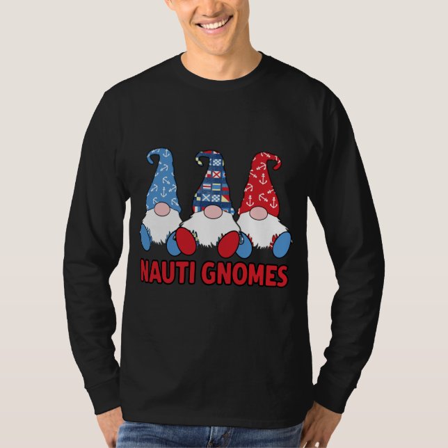 Camiseta 3 Náuticas Navegando, Nauti Gnomos Anchors À Vela (Frente)