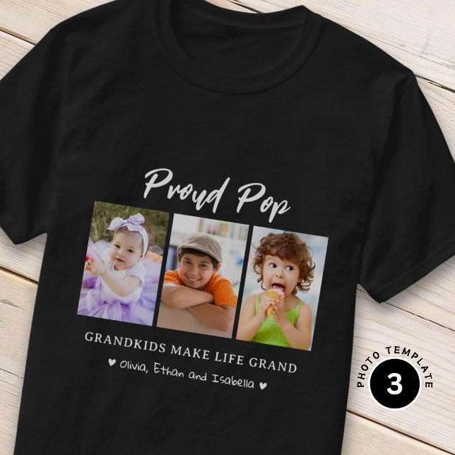 Camiseta 3 Netos fotográficos tornam a vida um grande Pop o (Criador carregado)
