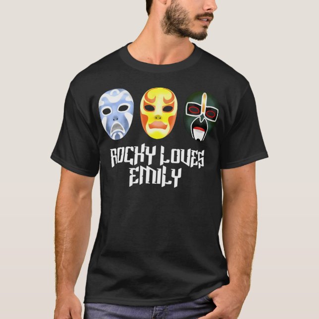 Camiseta 3 Ninjas Rocky ama Emily Mask (Frente)