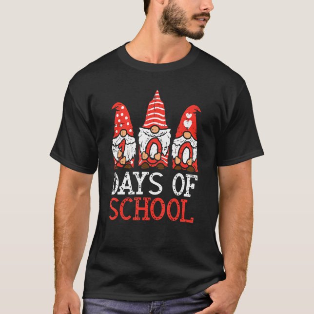 Camiseta 3 Nordic Gnomes 100 Days Of School 100th Day Teach (Frente)