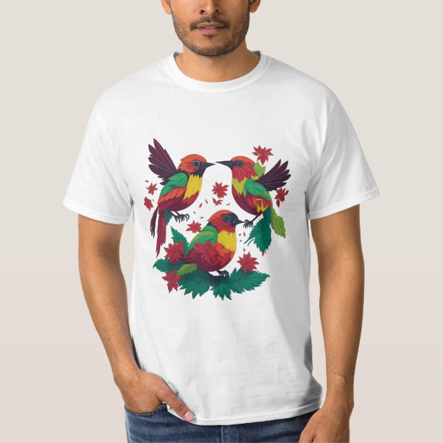 Camiseta 3 Pequenas Aves Reggae (Frente)