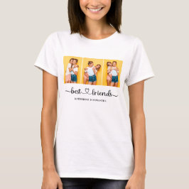 Camiseta 3 personalizadas colagem de fotos Amigos básicos d