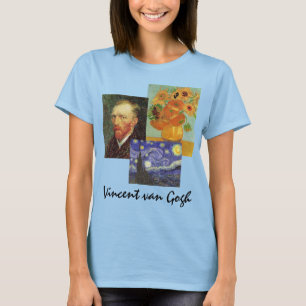Camiseta 3 pinturas de arte famosas Vintage van Gogh