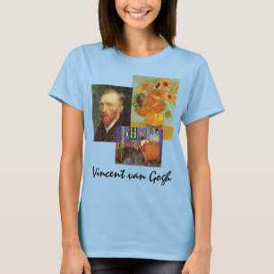 Camiseta 3 pinturas de Arte Vintage Famous Van Gogh