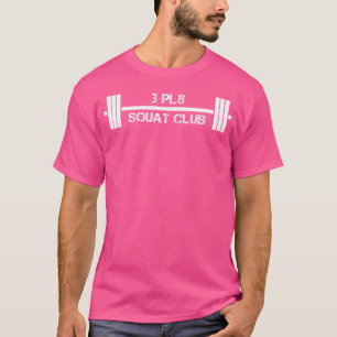 Camiseta 3 Plate Squat 3 Pl8 Clube Peso Levantando Fitnes