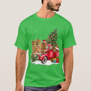 Camiseta 3 Pomeraniana Truck Christmas Light Reindeer S