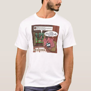 Camiseta 3 Porquinhos Inteligentes nas Mídias Sociais