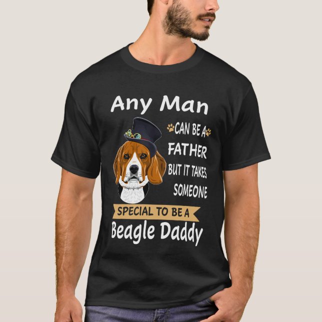 Camiseta 3 Qualquer Pai De Beagle Man (Frente)