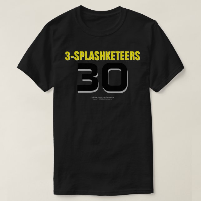 Camiseta 3-SPLASHKETEERS:30 T-Shirt (Frente do Design)