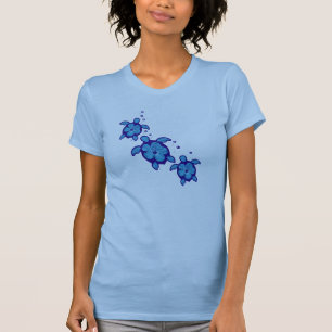 Camiseta 3 tartarugas azuis de Honu