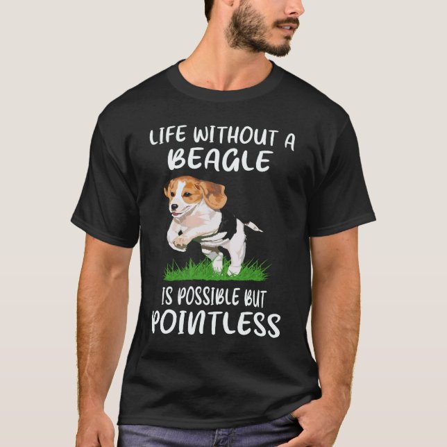 Camiseta 3 Vida Sem Um Beagle (Frente)