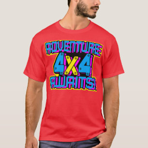 Camiseta 3D 3 Retroativo Dimensional 80x27s Correndo 4x4 Ad