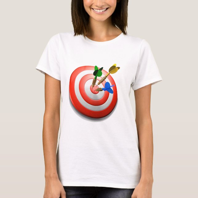 Camiseta 3D arremessa o TShirt do BullsEYE (Frente)