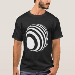 Camiseta 3D-Ball mit weißen Streifen -