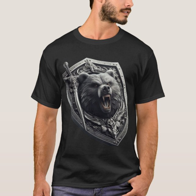 Camiseta 3d Blindagem do urso (Frente)