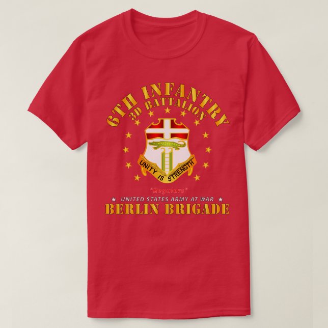 Camiseta 3d Brigada de Berlim 6 de Infantaria do Batalhão X (Frente do Design)