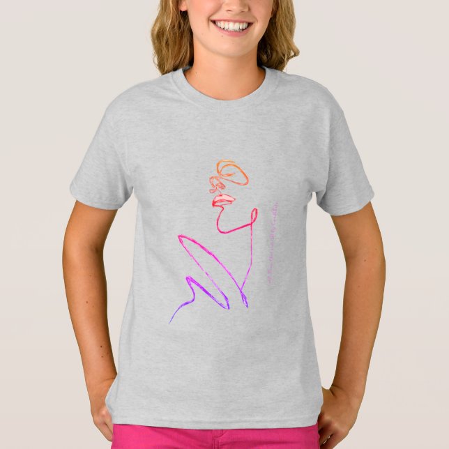 Camiseta 3D Linha Art lado B - Artista - CardArts (Frente)
