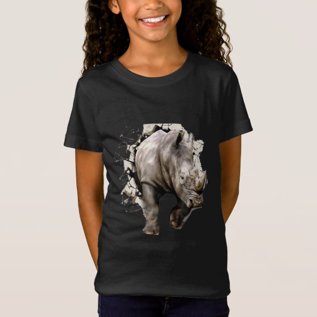 Camiseta 3d Rinoceronte - Rinoceronte Animal Safari African (Frente)