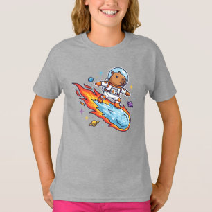 Camiseta 3I/Atlas Capivara Astronauta Cavalgando O Cometa C