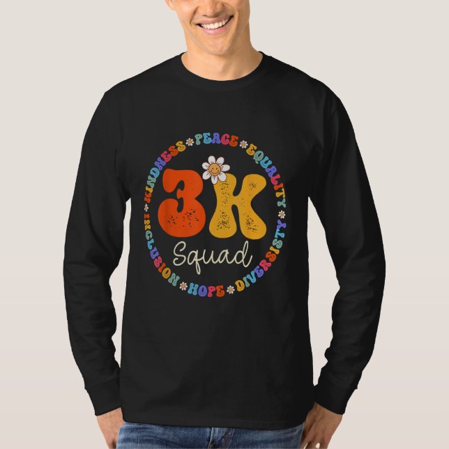 Camiseta 3K Squad Team Crew Teacher Kindergarten Kinder Ele (Frente)