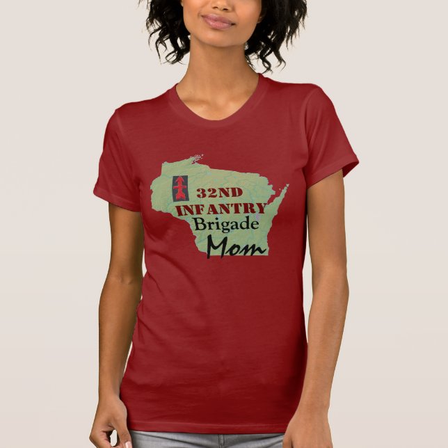 Camiseta 3ò Brigada da infantaria com mapa de Wisconsin (Frente)