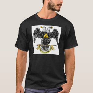 Camiseta 3ò Preto escocês Eagle do rito do grau